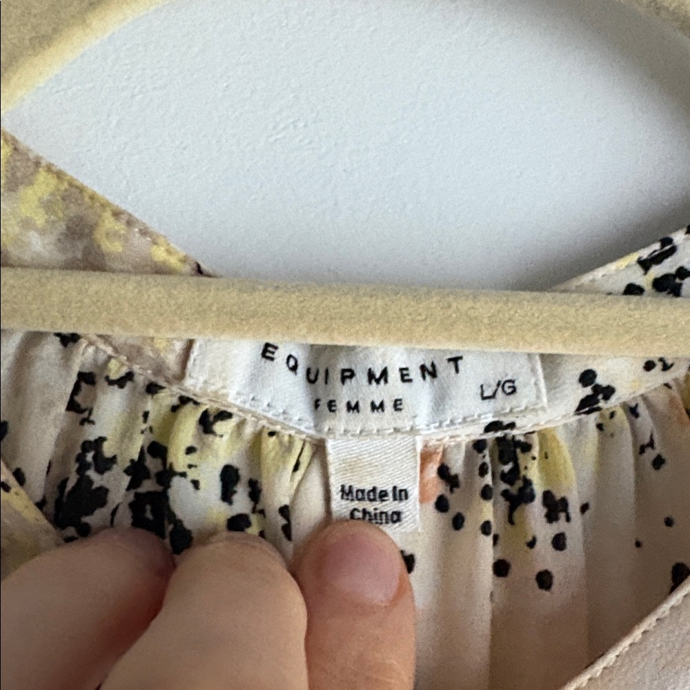 Equipment Cream and Black Floral Blouse - Picture 3 of 8